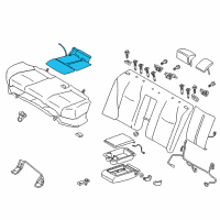 OEM Infiniti Q70L Heater Unit Assy-Rear Seat Cushion, RH Diagram - 88335-1MS0A