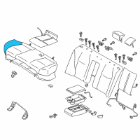OEM 2019 Infiniti Q70L Pad Assy-2ND Seat Cushion Diagram - 88311-1MS0A