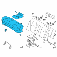 OEM 2019 Infiniti Q70L Cushion Assy-Rear Seat Diagram - 88300-1MA7A