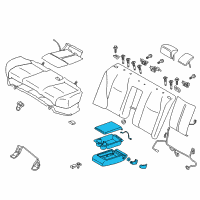 OEM 2019 Infiniti Q70L Rear Seat Armrest Assembly Diagram - 88700-1MS4A