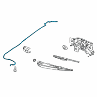 OEM 2020 Jeep Cherokee Hose-Windshield Washer Diagram - 68324015AA