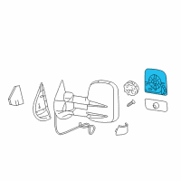 OEM 2017 GMC Sierra 1500 Mirror Glass Diagram - 15933015