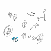 OEM 2008 Lincoln MKZ Brake Pads Mount Kit Diagram - 6U2Z-2321-E