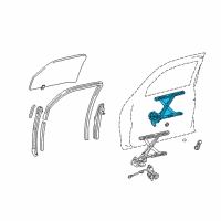 OEM 2004 Toyota Tundra Window Regulator Diagram - 69810-0C010