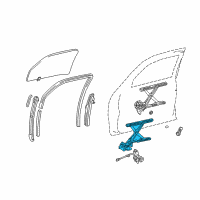 OEM 2004 Toyota Tundra Window Regulator Diagram - 69802-0C010