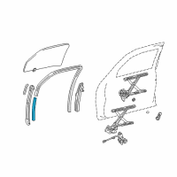 OEM 2002 Toyota Tundra Glass Run Diagram - 68143-0C010