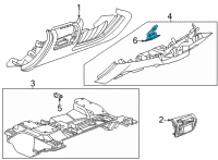 OEM 2020 Cadillac CT4 Courtesy Lamp Diagram - 13532398