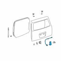 OEM Scion xB Lock Assembly Diagram - 69350-52100