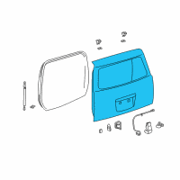 OEM 2004 Scion xB Lift Gate Diagram - 67005-52671