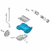 OEM 2015 Hyundai Genesis Pan Assembly-Engine Oil, Upper Diagram - 21520-3CJA0