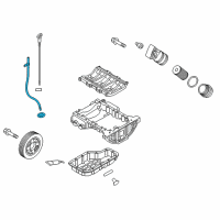 OEM 2016 Hyundai Genesis Oil Level Gauge Guide Diagram - 26612-3CKA0