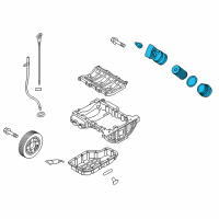 OEM 2015 Hyundai Genesis Oil Filter Complete Assembly Diagram - 26300-3CKB0