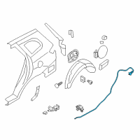 OEM 2012 Hyundai Santa Fe Catch & Cable Assembly-Fuel Filler Diagram - 81590-0W000