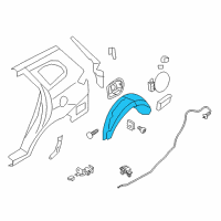 OEM Hyundai Santa Fe Rear Wheel Guard Assembly, Right Diagram - 86840-0W200