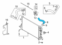 OEM 2021 Hyundai Elantra Hose-Radiator Inlet Diagram - 25411-AA050