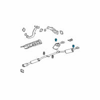 OEM 2011 Buick Lucerne Insulator-Exhaust Tail Pipe Hanger Diagram - 25773925