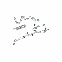 OEM Pontiac Insulator-Exhaust Tail Pipe Hanger Diagram - 25773925