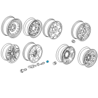 OEM GMC Yukon XL 1500 Cap, Tire Pressure Indicator Sensor Diagram - 15128603