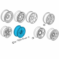 OEM Chevrolet Suburban 2500 Wheel Diagram - 9597195