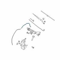 OEM 2011 Nissan Altima Tube Assy-Windshield Washer Diagram - 28935-JA000