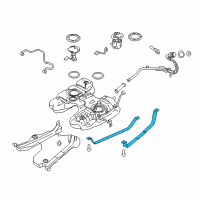 OEM 2015 Lincoln MKX Tank Strap Diagram - BT4Z-9092-A