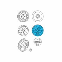 OEM Nissan Sentra Disc Wheel Cap Diagram - 40315-ET00A