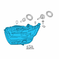 OEM 2018 Ford Edge Headlamp Housing Diagram - FT4Z-13008-P