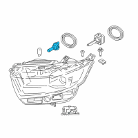 OEM Ford Explorer Headlamp Bulb Diagram - DJ5Z-13N021-A