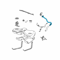 OEM 2002 Ford Thunderbird Filler Pipe Diagram - 1W6Z-9034-AA