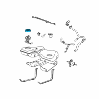 OEM 2006 Lincoln LS Sending Unit Retainer Ring Diagram - XW4Z-9A307-BA