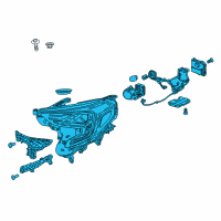 OEM GMC Terrain Headlamp Assembly Diagram - 84610587