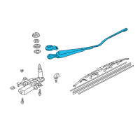 OEM 2004 Acura RSX Arm & Cover Set, Rear Diagram - 76722-S6M-003