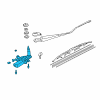 OEM 2005 Acura RSX Motor, Rear Windshield Wiper Diagram - 76710-S6M-013