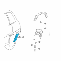 OEM 1999 Toyota RAV4 Body Side Molding Diagram - 75652-42901