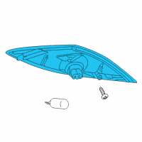 OEM 2006 Saturn Ion Lamp Asm, Front Side Marker Diagram - 22715666