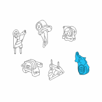 OEM Saturn Aura Front Transmission Mount Diagram - 22627518