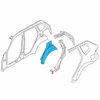 OEM 2011 BMW X3 Wheelhouse Rear, Outer Half Left Diagram - 41-00-7-267-315