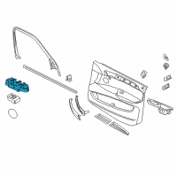 OEM 2008 BMW X5 Front Left Driver Door Window Switch Diagram - 61-31-9-218-044