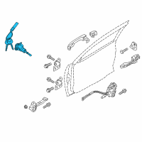 OEM 2011 Kia Forte Door Key Sub Set, Right Diagram - 819801MA00