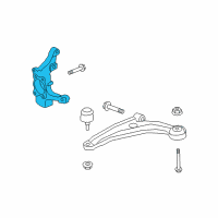 OEM 2009 Dodge Journey Front Knuckle Left Diagram - 5171101AC