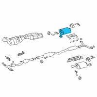OEM 2019 Lexus ES350 Exhaust Tail Pipe Assembly Diagram - 17430-0P590