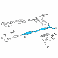 OEM 2022 Toyota Avalon Intermed Pipe Diagram - 17420-0P501