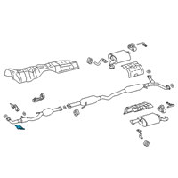 OEM 2021 Lexus ES350 Bracket, Exhaust PIP Diagram - 17584-0P150