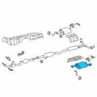 OEM 2019 Lexus ES350 Exhaust Tail Pipe Assembly Diagram - 17440-0P190