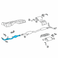 OEM 2020 Toyota Camry Converter & Pipe Diagram - 17410-0P380