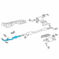 OEM 2019 Toyota Avalon Converter & Pipe Diagram - 17410-0P380