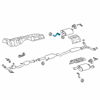 OEM 2022 Toyota Camry Rear Muffler Hanger Diagram - 17576-0P110