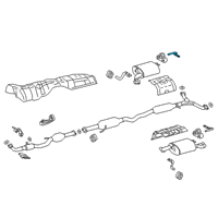 OEM 2019 Lexus ES350 Bracket, Exhaust PIP Diagram - 17574-0P140