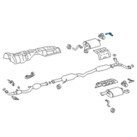 OEM 2020 Toyota Avalon Rear Muffler Hanger Diagram - 17574-0P140