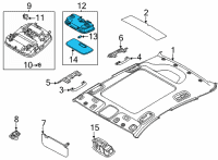 OEM 2022 Hyundai Sonata Lamp Assembly-Room Diagram - 92850-L5100-MMH